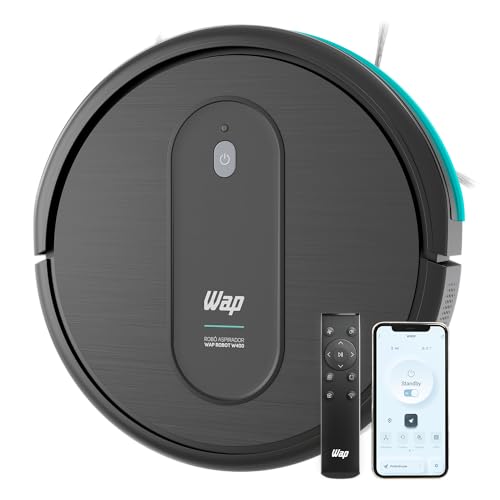 WAP Aspirador de Pó Robô ROBOT W400 3 em 1, Automático, 300ml, Compatível com Assistentes de Voz