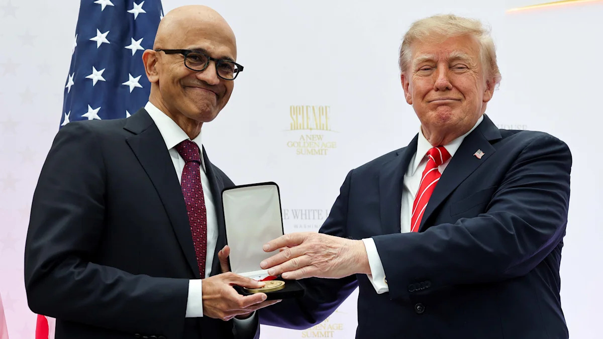Trump suspendeu o programa de green cards da Microsoft e premiou seu CEO, tudo no mesmo dia
