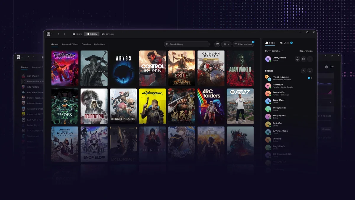 Imagem da matéria: Novo launcher da Epic Games é mais leve, rápido e 100% feito por IA