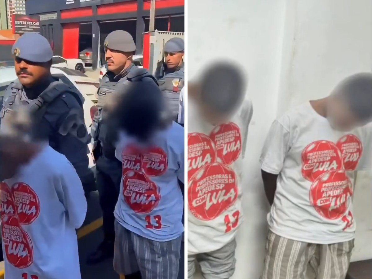 'Falaram para vestir': suspeito diz à Polícia Civil que policiais militares deram camiseta do PT durante prisão