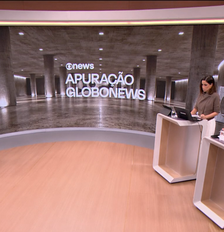 GloboNews durante a cobertura das apurações do segundo turno Foto: Reprodução/GloboNews